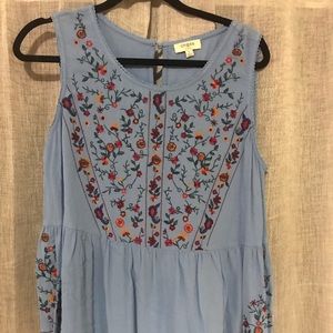 Blue Peplum Top
